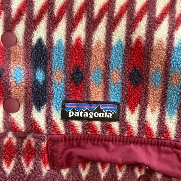 Patagonia Red Multi Patterned Fleece Quarter-Zip - Picture 2 of 7